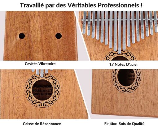 [Kit Complet] Kalimba en Acajou 17 notes - Acheter Kalimba artisanal - Thekalimba ❤️️