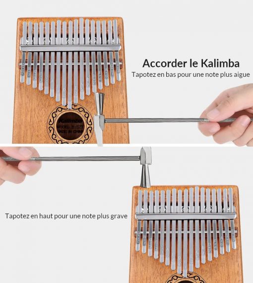 [Kit Complet] Kalimba en Acajou 17 notes - Acheter Kalimba artisanal - Thekalimba ❤️️