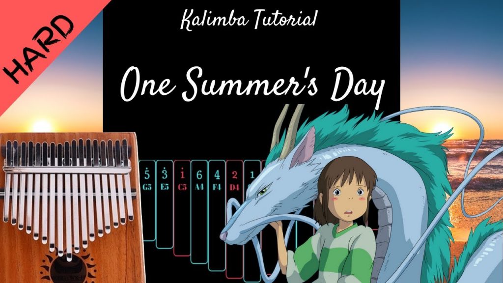 One Summer's Day from "Spirited Away" by Joe Hisaishi | Kalimba Tutorial (Hard)