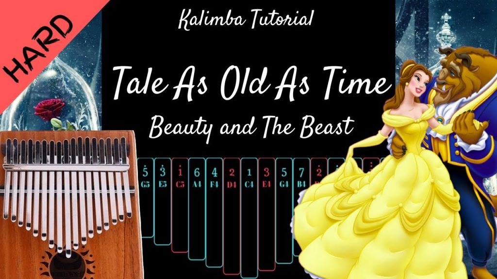 【Disney Kalimba】 Tale As Old As Time from "Beauty and The Beast" | Hard Tutorial