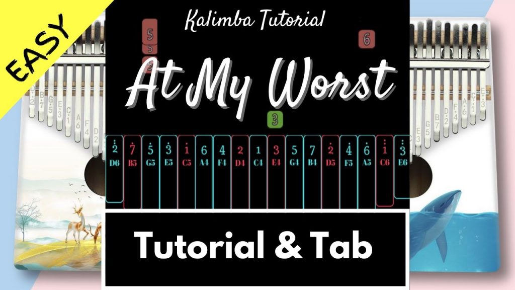 At My Worst - Pink Sweat$ | Kalimba Tutorial & Tab (Easy)