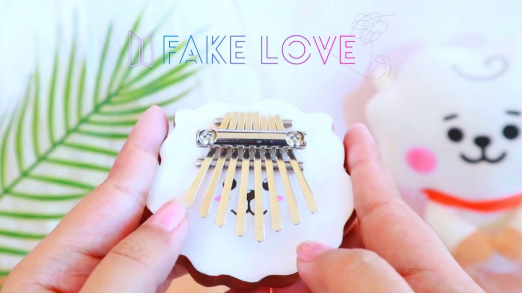 BTS - Fake Love | BT21 RJ 8 Keys Kalimba Cover with Easy Tabs ♡