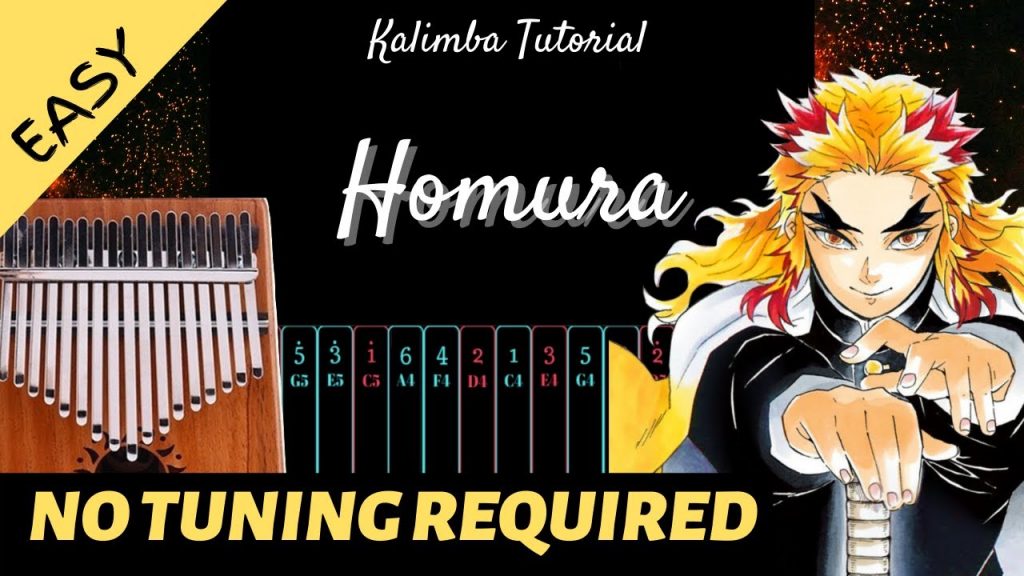 Homura 炎  - LiSa | Kalimba Tutorial (Easy)