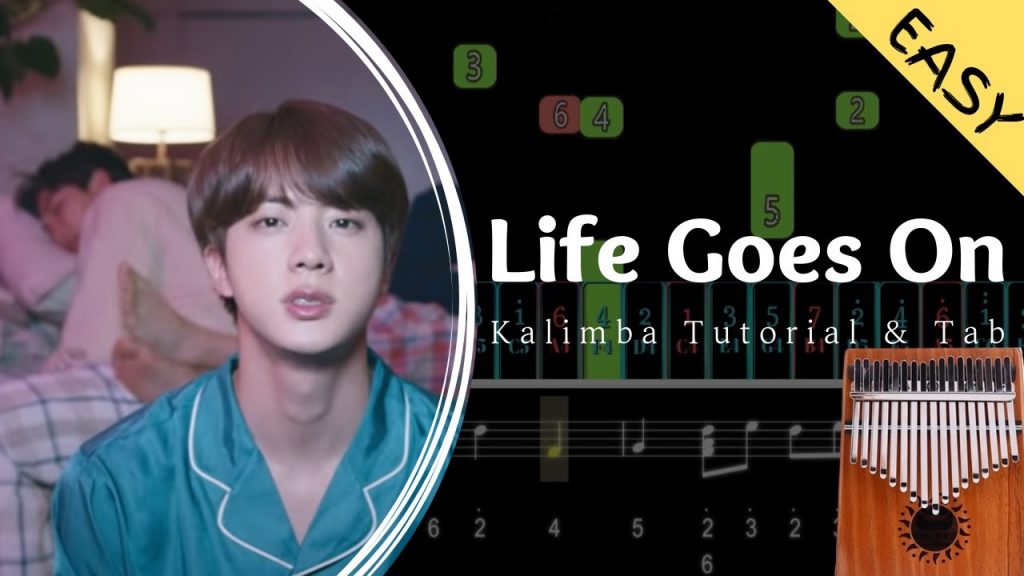 Life Goes On - BTS | Kalimba Tutorial with Tab (Easy)