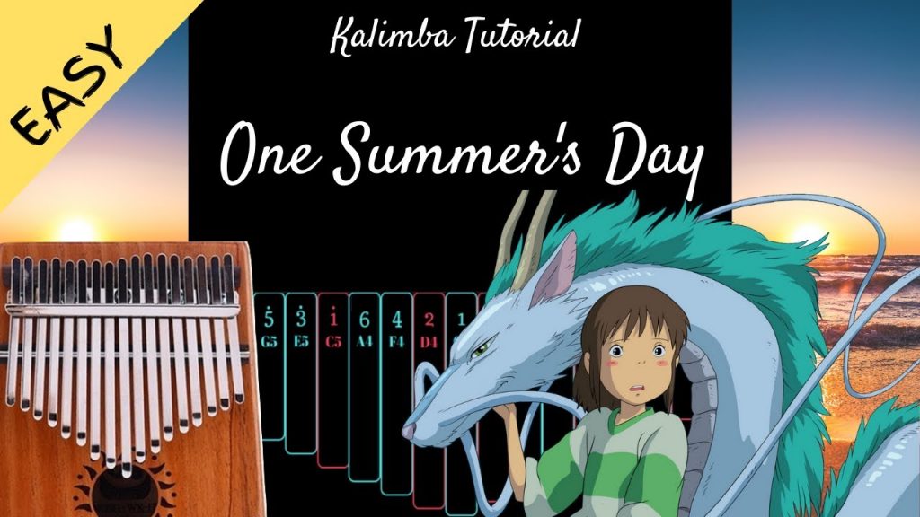 One Summer's Day from "Spirited Away" by Joe Hisaishi | Kalimba Tutorial (Easy)