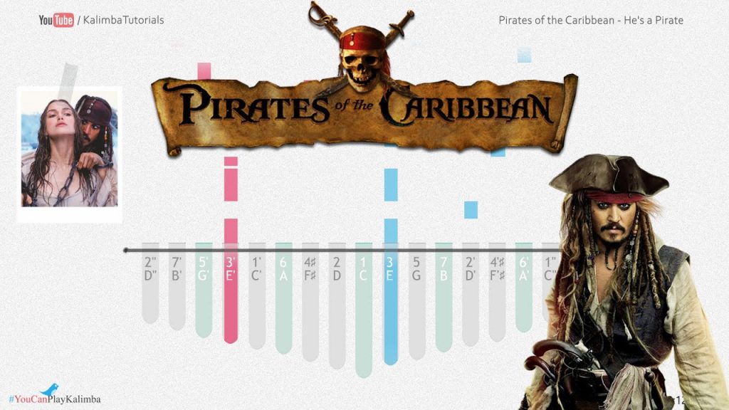 (Requested 2) Pirates of the Caribbean - He's a Pirate | Kalimba Tutorials