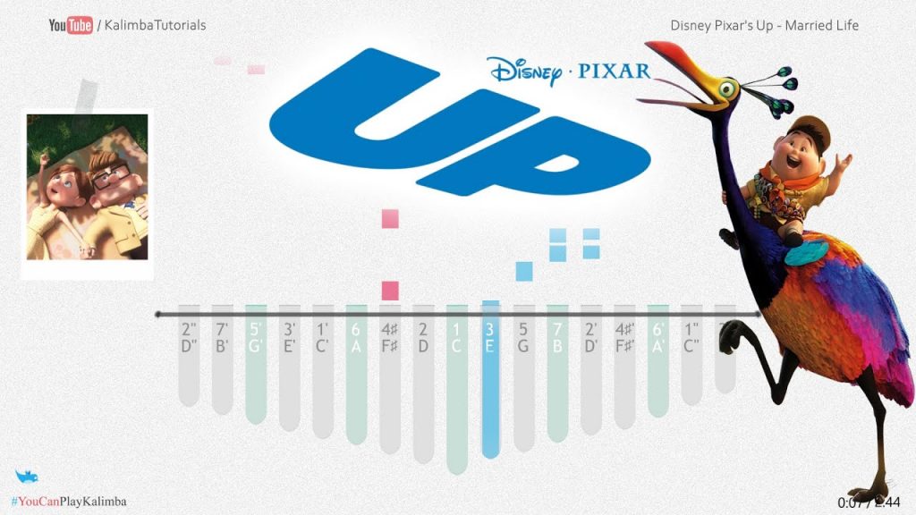 #StayHome | Pixar's Up Movie - Married Life | Kalimba Tutorials