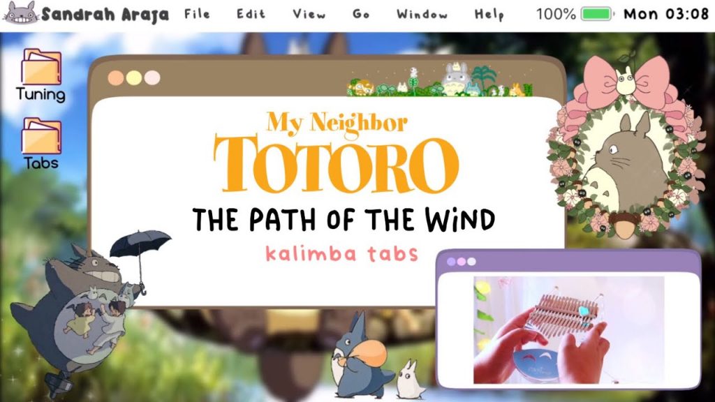 『 Kalimba Tabs 』The Path of the Wind - My Neighbor Totoro (Joe Hisaishi)