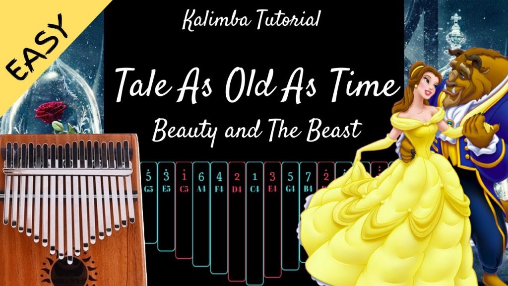 【Disney Kalimba】 Tale As Old As Time from "Beauty and The Beast" | Easy Tutorial