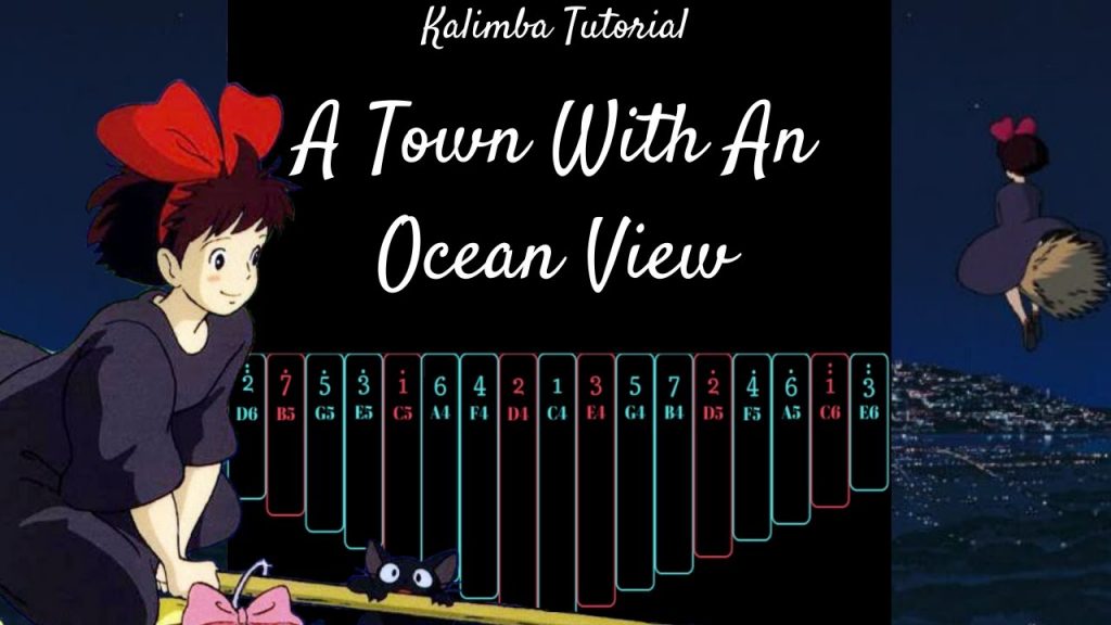 【EASY Kalimba Tutorial】 A Town With An Ocean View from "Kiki's Delivery Service"
