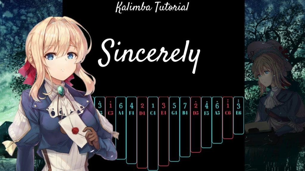 【EASY Kalimba Tutorial】Sincerely from "Violet Evergarden ヴァイオレット・エヴァーガーデン"