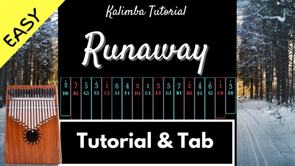 【Easy Kalimba Tutorial & Tab】AURORA - Runaway