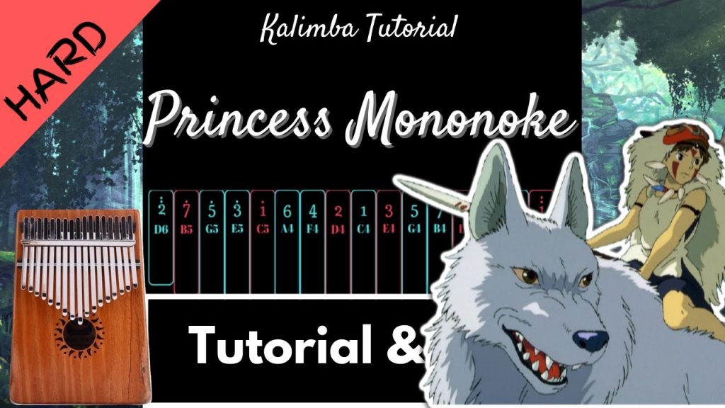 【Advanced Kalimba Tutorial & Tab】Princess Mononoke / Mononoke Hime - Joe Hisaishi