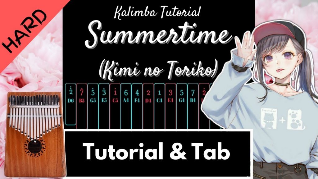 【Advanced Kalimba Tutorial & Tab】Summertime (Kimi no Toriko) - cinnamons x evening cinema