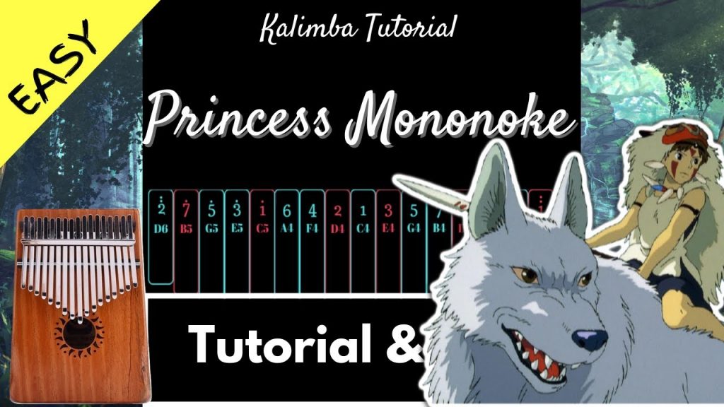 【Easy Kalimba Tutorial & Tab】Princess Mononoke / Mononoke Hime - Joe Hisaishi