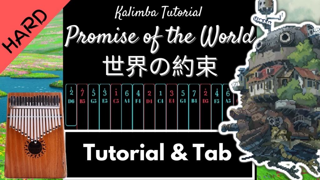 【Hard】Promise of the World 世界の約束 | Howl's Moving Castle  | Kalimba Tutorial & Tab
