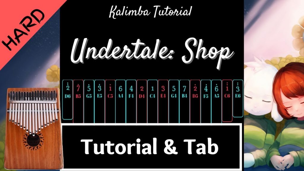 【Hard】Undertale - Shop | Kalimba Tutorial & Tab